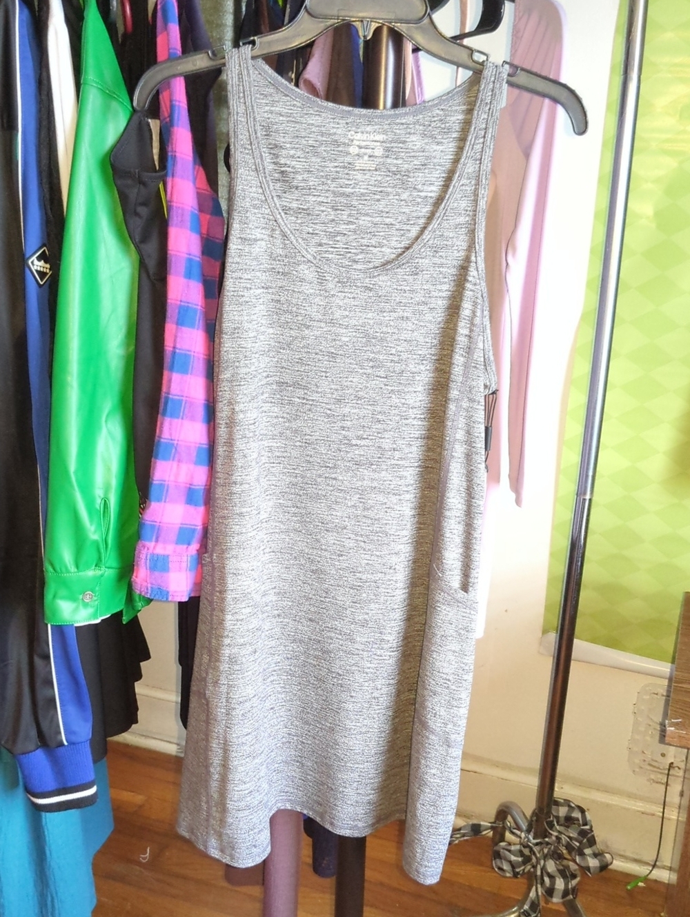 Calvin Klein Performance Size Medium Grey Sleeveless Maxi Dress